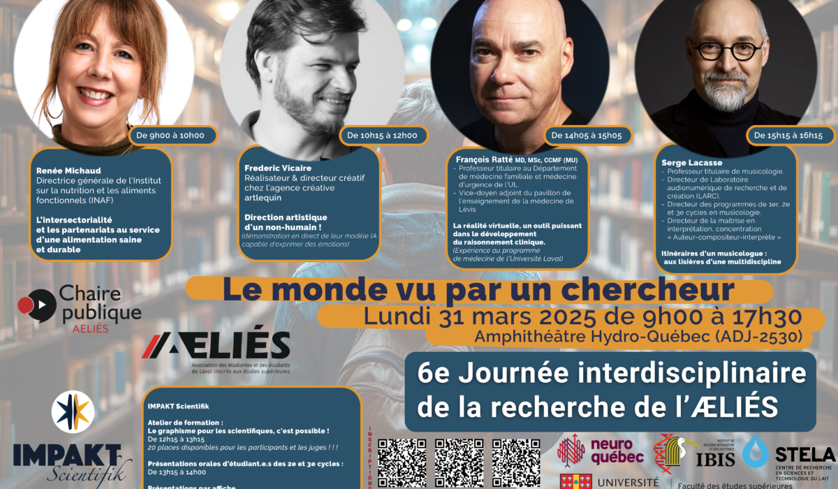 6e Journée interdisciplinaire de la recherche de l’ÆLIÉS Le monde vu par un chercheur